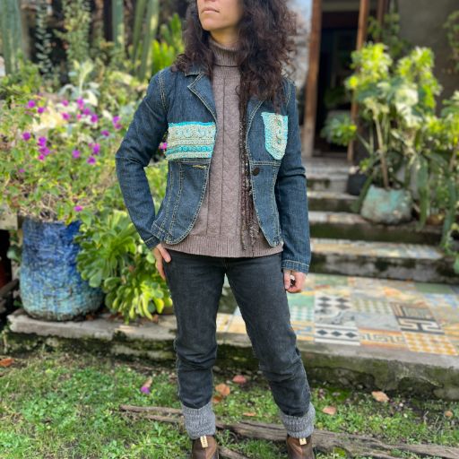 Chaqueta denim upcycled