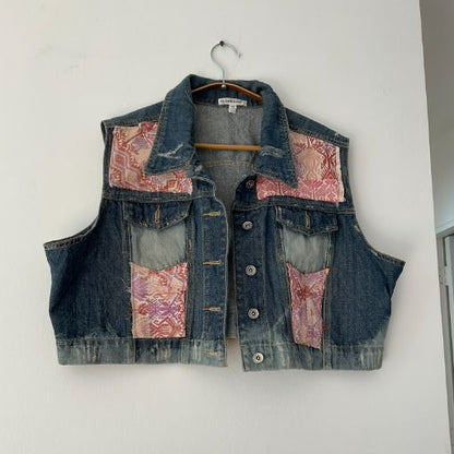Chaqueta denim upcycled