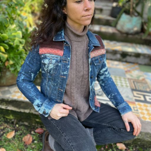 Chaqueta denim upcycled