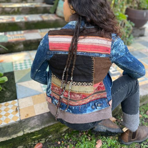 Chaqueta denim upcycled