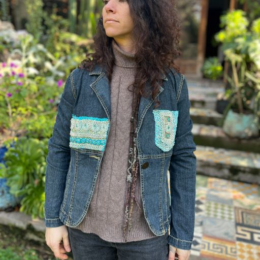 Chaqueta denim upcycled