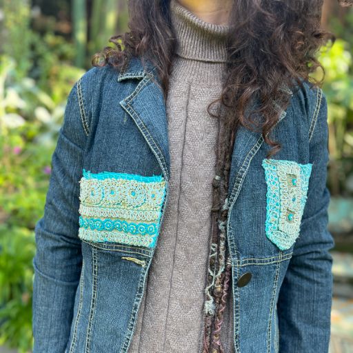 Chaqueta denim upcycled