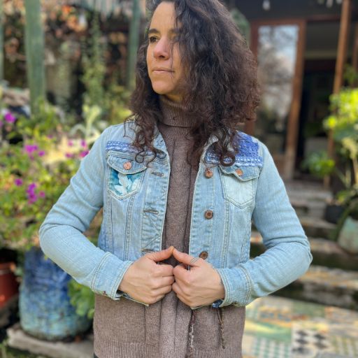 Chaqueta denim upcycled