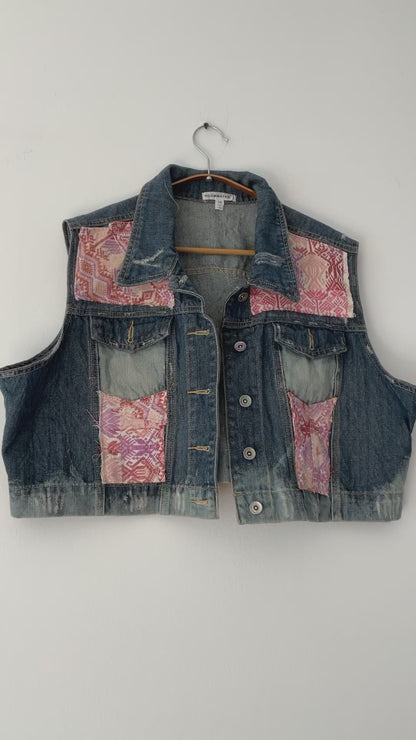 Chaqueta denim upcycled